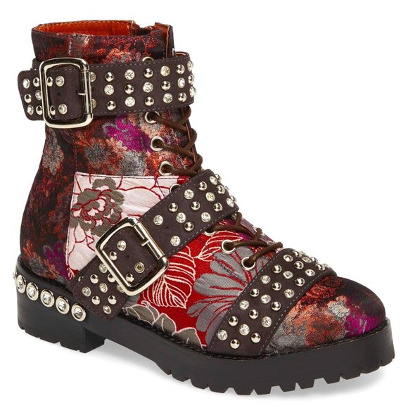 Jeffery Campbell Slam Embellished Boot Size US 7.5 - Picture 1 of 9